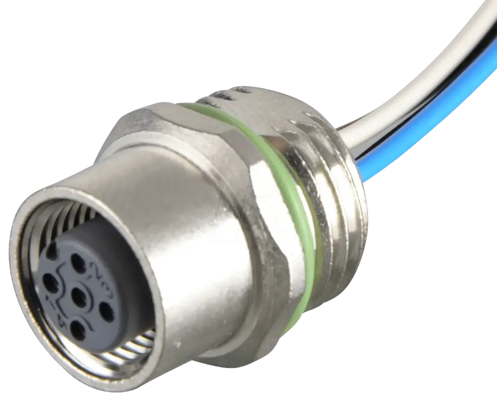 T1.Z113 Flange coupling M12 5-pin A-coded, front panel mounting