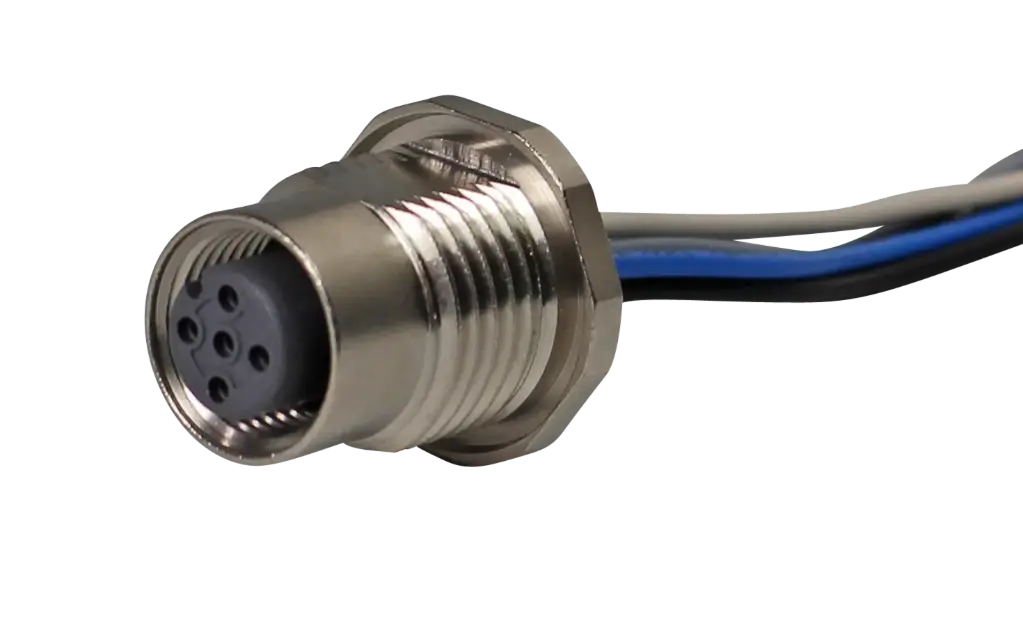 T1.Z115 Flange coupling M12 5-pin A-coded, rear panel mounting 