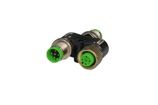 [100165] T1.Z110 M12 A-coded 5-pin Y-adapter