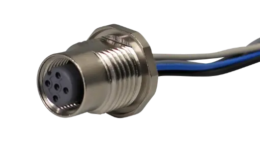 [100129] T1.Z115 Flange coupling M12 5-pin A-coded, rear panel mounting 